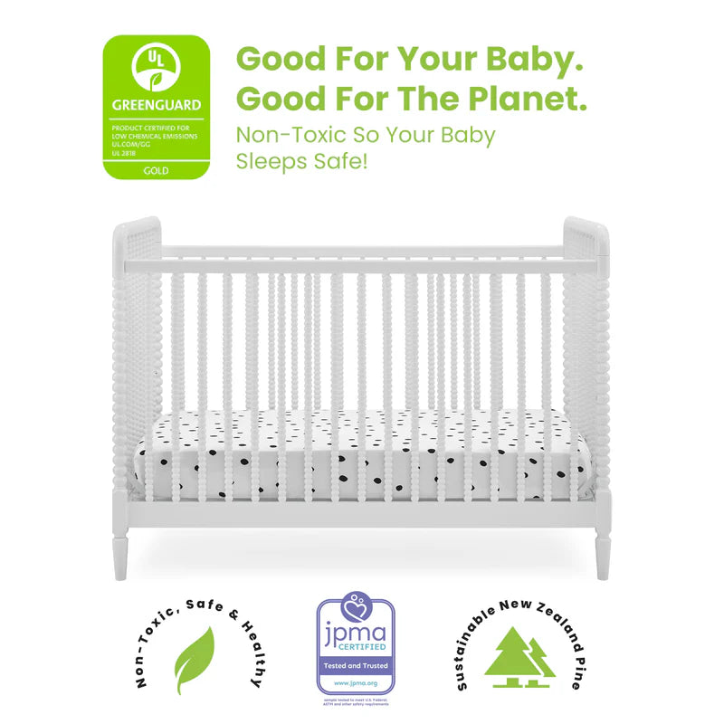 Saint 4-in-1 Convertible Crib - Timeless Jenny Lind Style, Converts to Toddler Bed