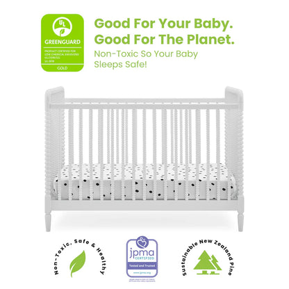 Saint 4-in-1 Convertible Crib - Timeless Jenny Lind Style, Converts to Toddler Bed