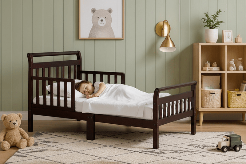Anna Classic Toddler Bed with Built-In Safety Rails