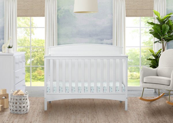Archer 4 In 1 Convertible Baby Crib with Full Size Bed Conversion and Adjustable Mattress Height
