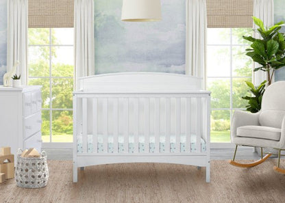 Archer 4 In 1 Convertible Baby Crib with Full Size Bed Conversion and Adjustable Mattress Height