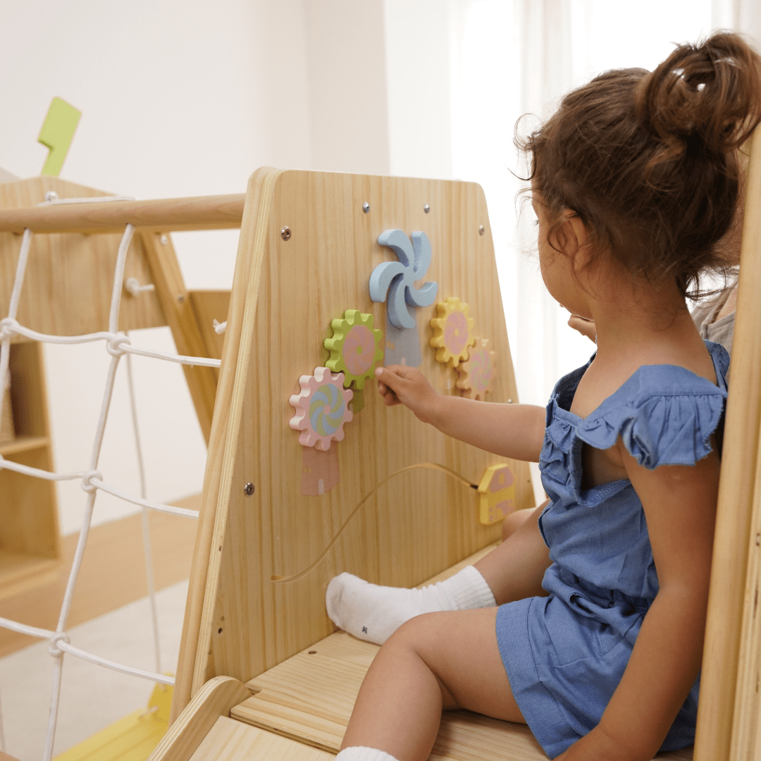 Avenlur Cherry 5-in-1 Wooden Indoor Climber – Montessori Play Gym for Toddlers & Kids