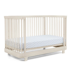 Nest 4 In 1 Convertible Baby Crib with Rounded Design and Adjustable Mattress Height