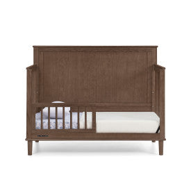 Penelope 6 In 1 Convertible Baby Crib with Scalloped Design and Adjustable Mattress Height