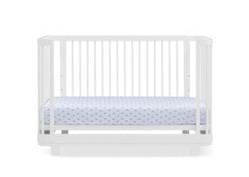 Nest 4 In 1 Convertible Baby Crib with Rounded Design and Adjustable Mattress Height