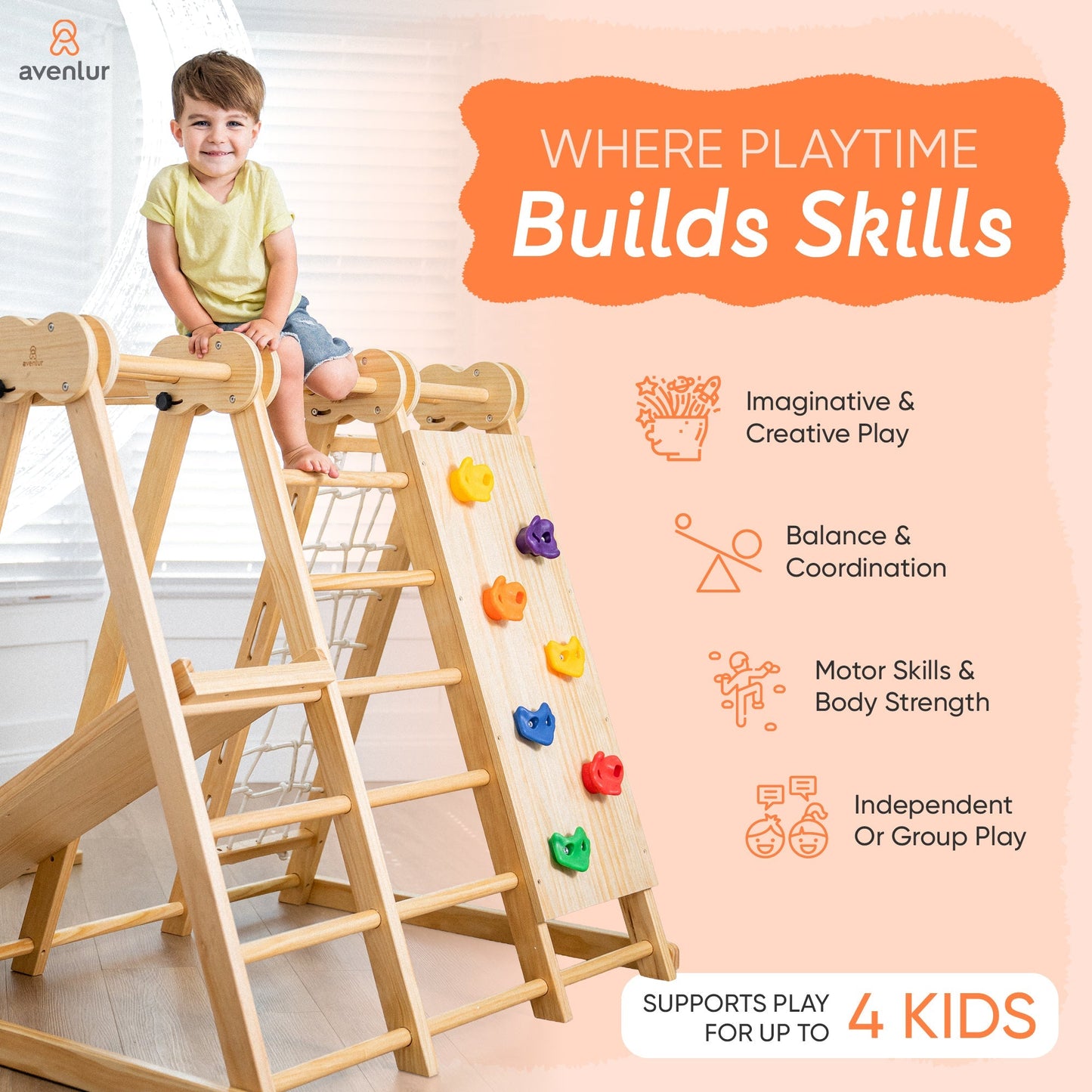 Chestnut | Foldable Jungle Gym