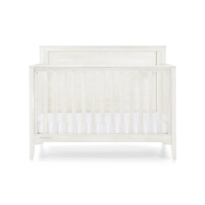 Kendall 6 In 1 Convertible Baby Crib with Classic Molding and Adjustable Mattress Height