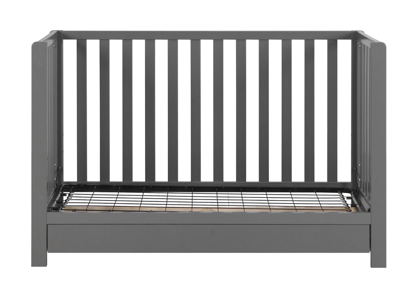 Emma 4‑in‑1 Convertible Crib with Storage Drawer Solid Wood Baby Bed