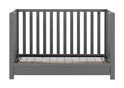 Emma 4‑in‑1 Convertible Crib with Storage Drawer Solid Wood Baby Bed