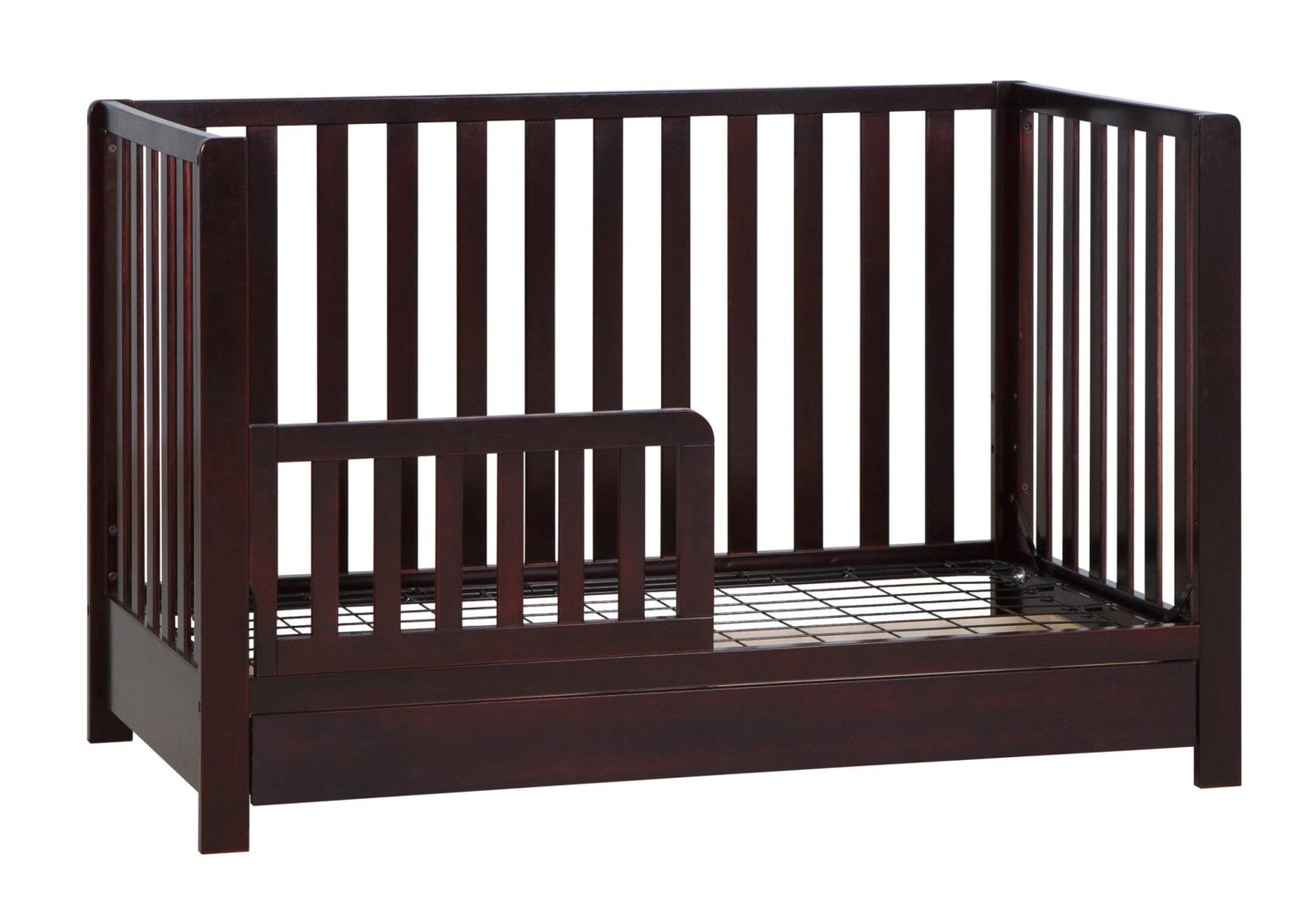Emma 4‑in‑1 Convertible Crib with Storage Drawer Solid Wood Baby Bed