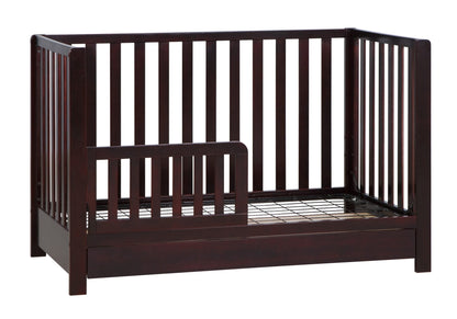 Emma 4‑in‑1 Convertible Crib with Storage Drawer Solid Wood Baby Bed