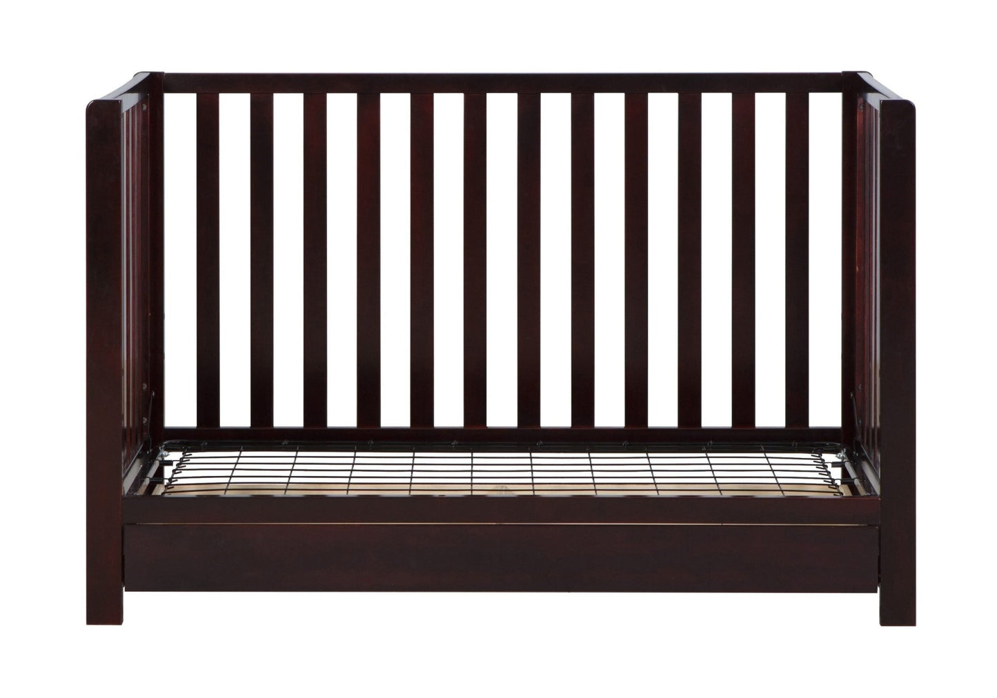 Emma 4‑in‑1 Convertible Crib with Storage Drawer Solid Wood Baby Bed