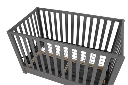 Emma 4‑in‑1 Convertible Crib with Storage Drawer Solid Wood Baby Bed
