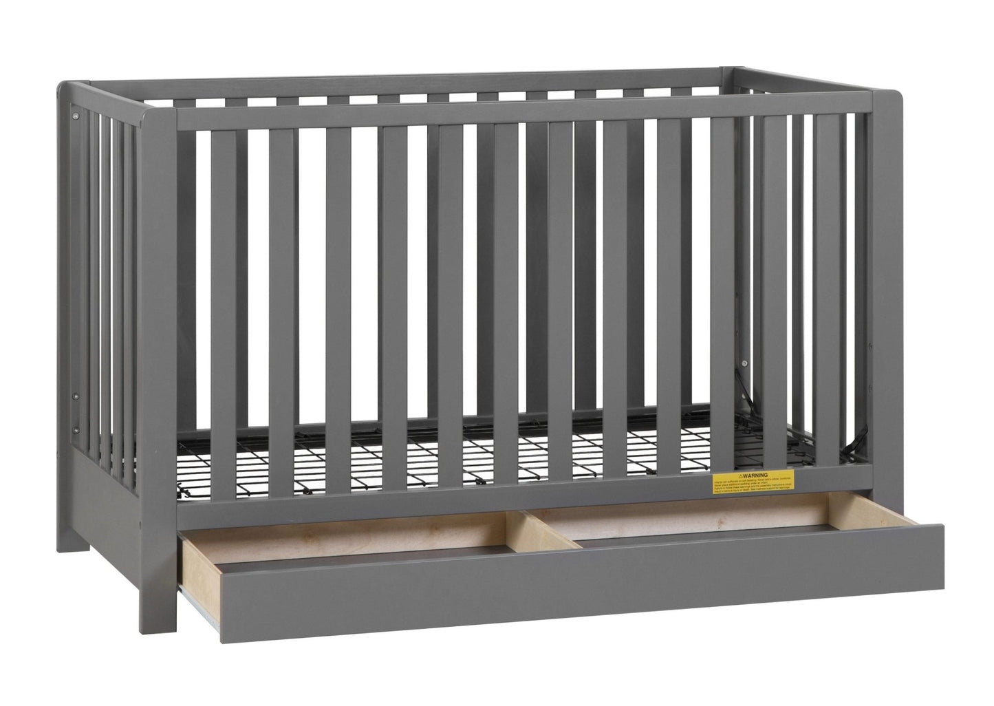 Emma 4‑in‑1 Convertible Crib with Storage Drawer Solid Wood Baby Bed