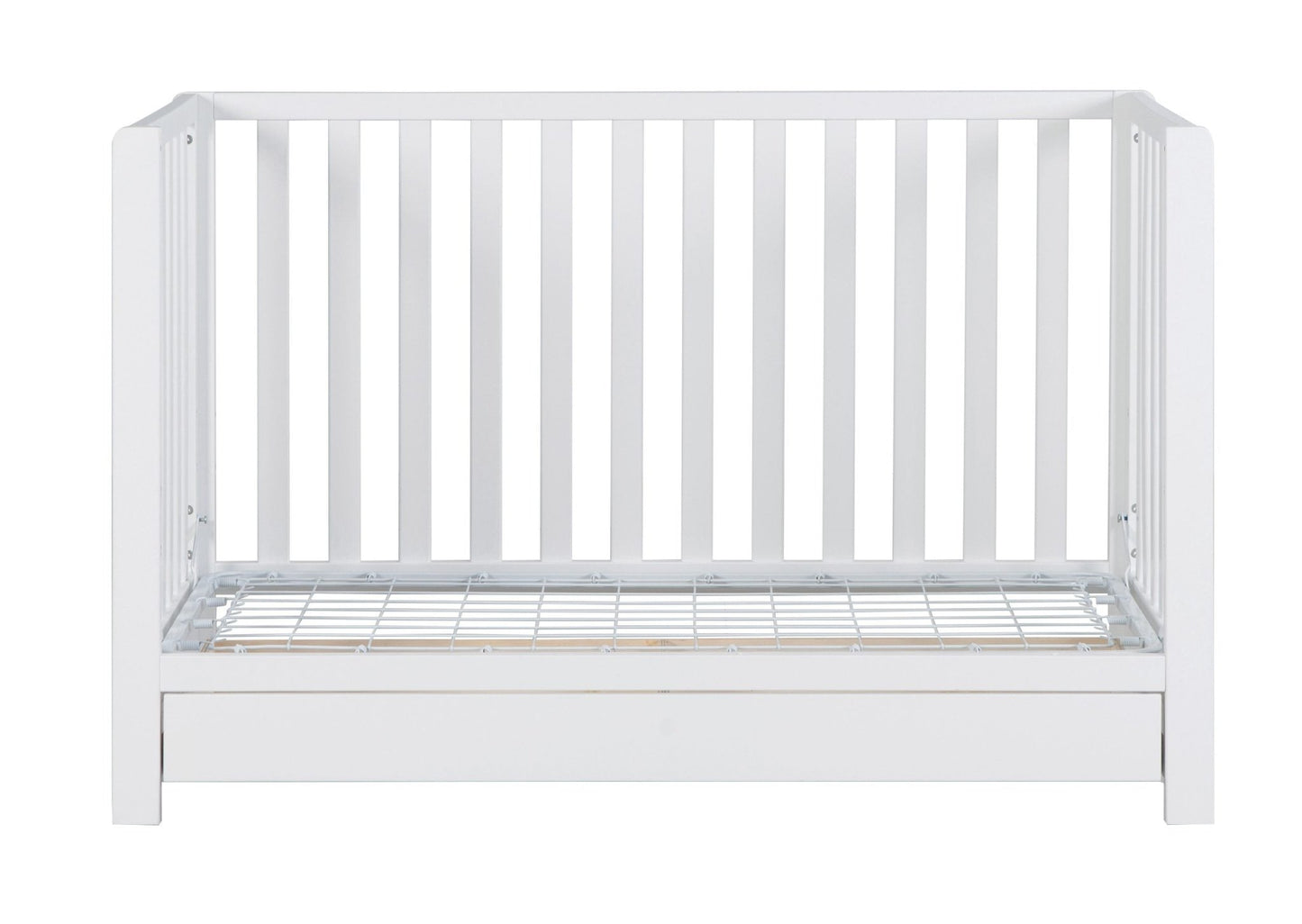Emma 4‑in‑1 Convertible Crib with Storage Drawer Solid Wood Baby Bed