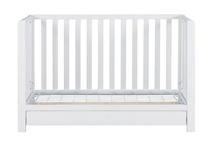 Emma 4‑in‑1 Convertible Crib with Storage Drawer Solid Wood Baby Bed