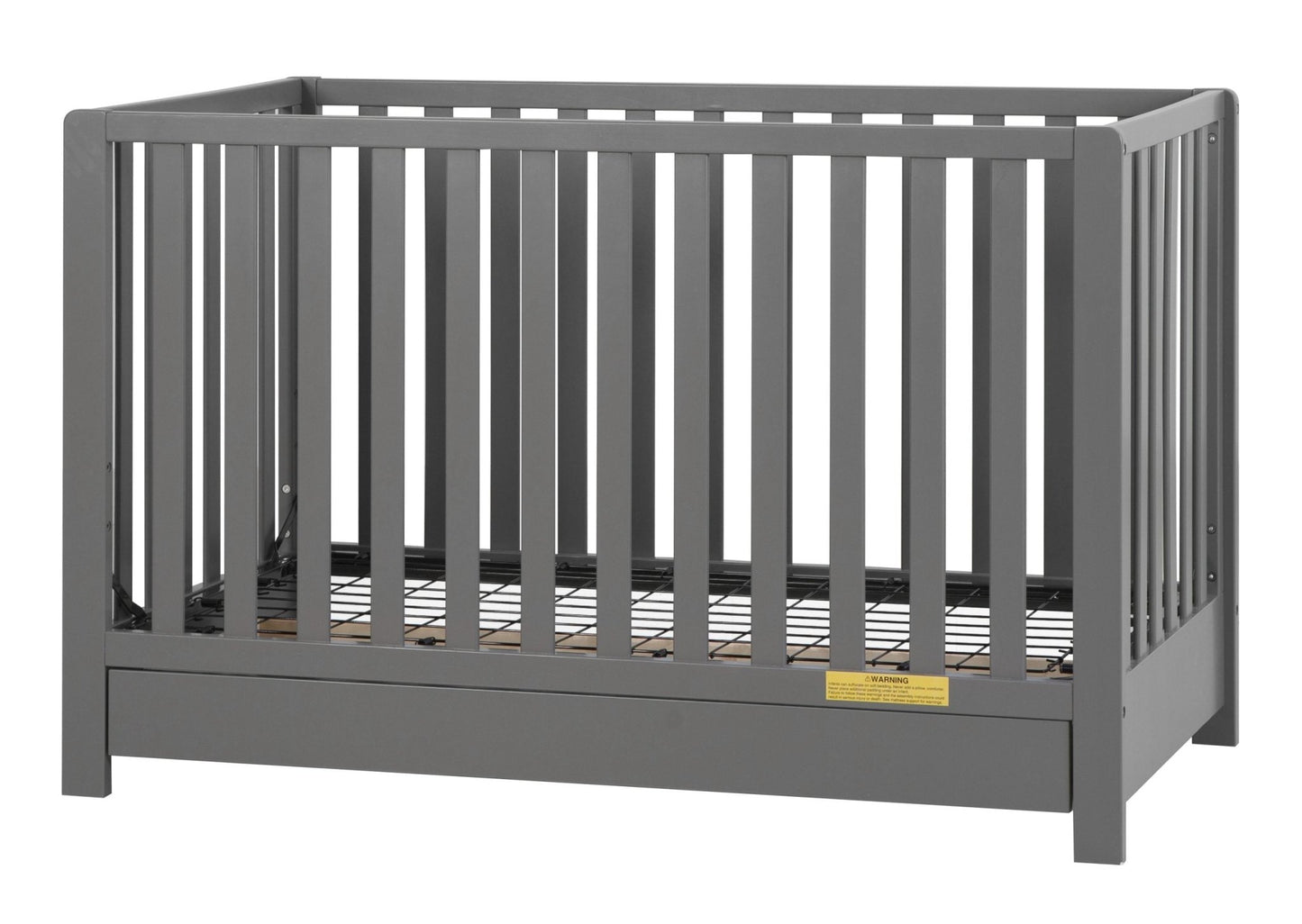 Emma 4‑in‑1 Convertible Crib with Storage Drawer Solid Wood Baby Bed