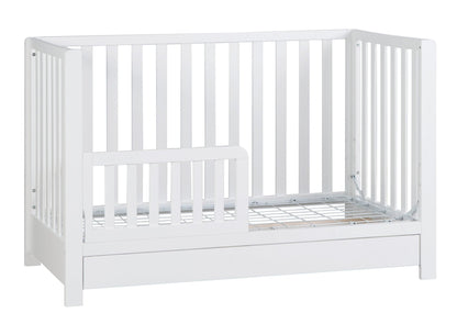 Emma 4‑in‑1 Convertible Crib with Storage Drawer Solid Wood Baby Bed