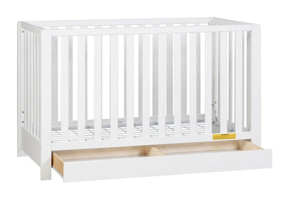 Emma 4‑in‑1 Convertible Crib with Storage Drawer Solid Wood Baby Bed