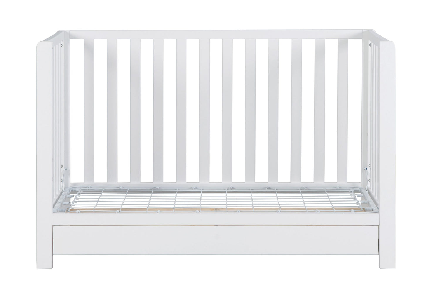 Emma 4‑in‑1 Convertible Crib with Storage Drawer Solid Wood Baby Bed