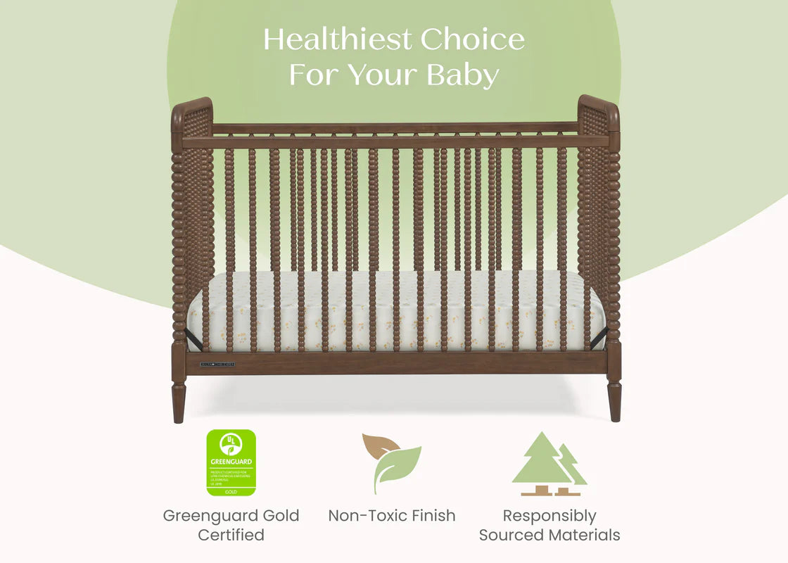 Saint 4-in-1 Convertible Crib - Timeless Jenny Lind Style, Converts to Toddler Bed