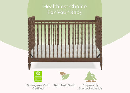 Saint 4-in-1 Convertible Crib - Timeless Jenny Lind Style, Converts to Toddler Bed