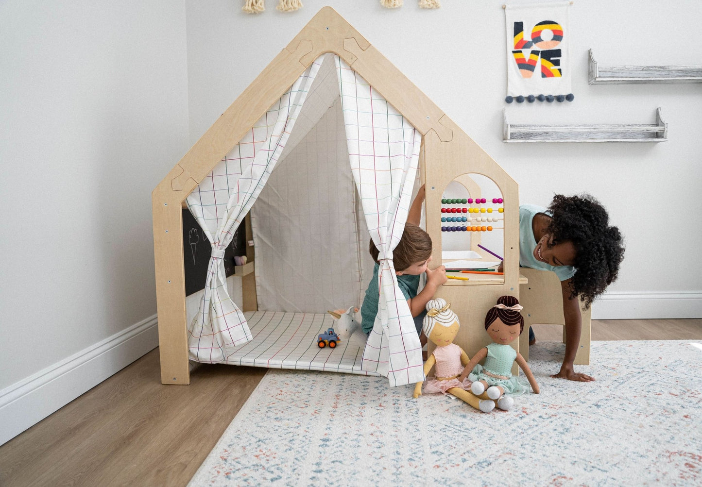 Flair | Playhouse & Sensory Desk - Black & White
