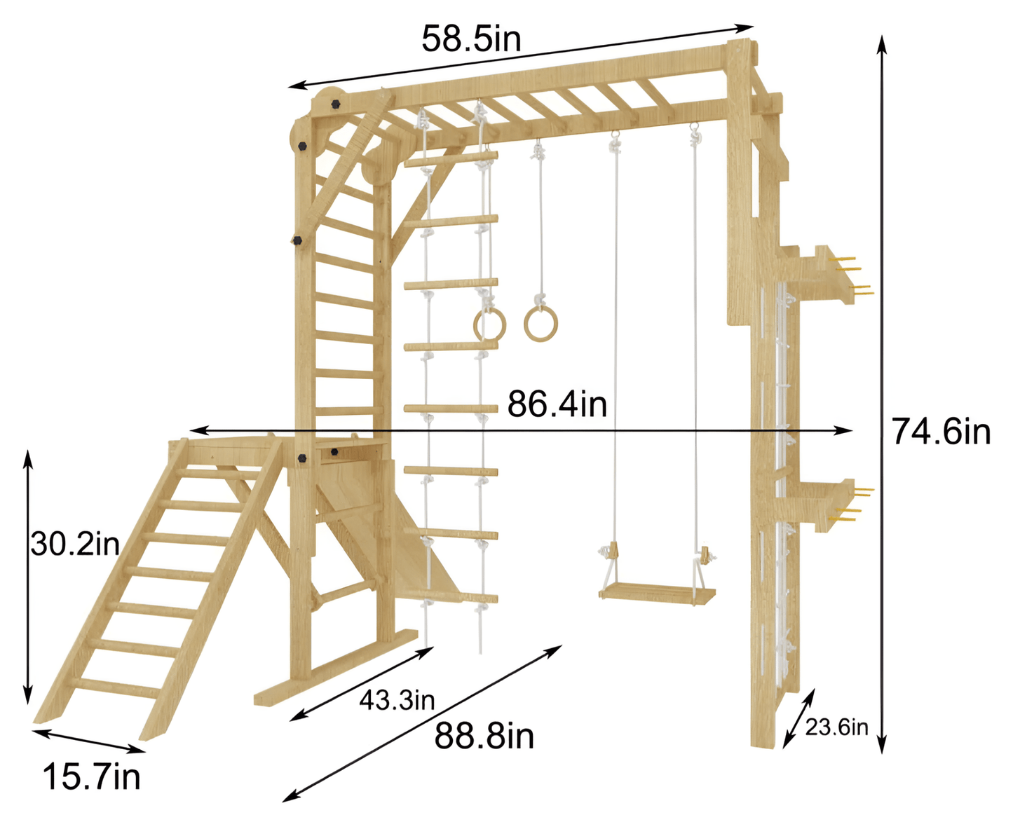 Grove | Foldable Jungle Gym - Wall Mounted - Rainbow