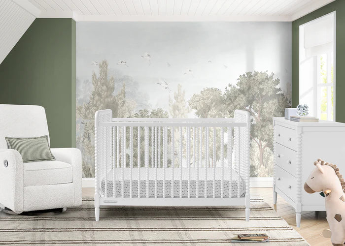 Saint 4-in-1 Convertible Crib - Timeless Jenny Lind Style, Converts to Toddler Bed