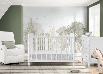 Saint 4-in-1 Convertible Crib - Timeless Jenny Lind Style, Converts to Toddler Bed