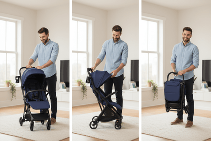 Icon Ultra Compact Lightweight Travel Stroller with One Hand Fold and Recline