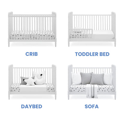 Saint 4-in-1 Convertible Crib - Timeless Jenny Lind Style, Converts to Toddler Bed