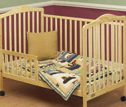 Orbelle Jenny Full Size Portable Convertible Baby Crib with Casters