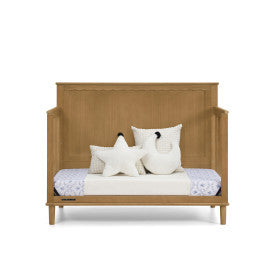 Penelope 6 In 1 Convertible Baby Crib with Scalloped Design and Adjustable Mattress Height