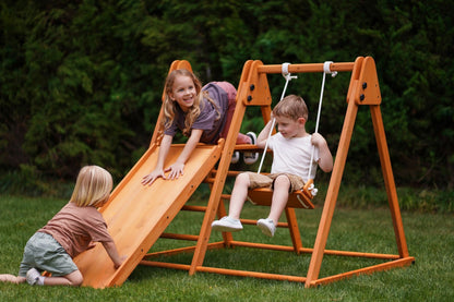 Juniper Folding Indoor & Outdoor Playset | Wooden Climber for Toddlers