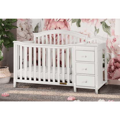 Kali II Nursery 4-in-1 Convertible Crib with Built-In Changer & Storage Drawer