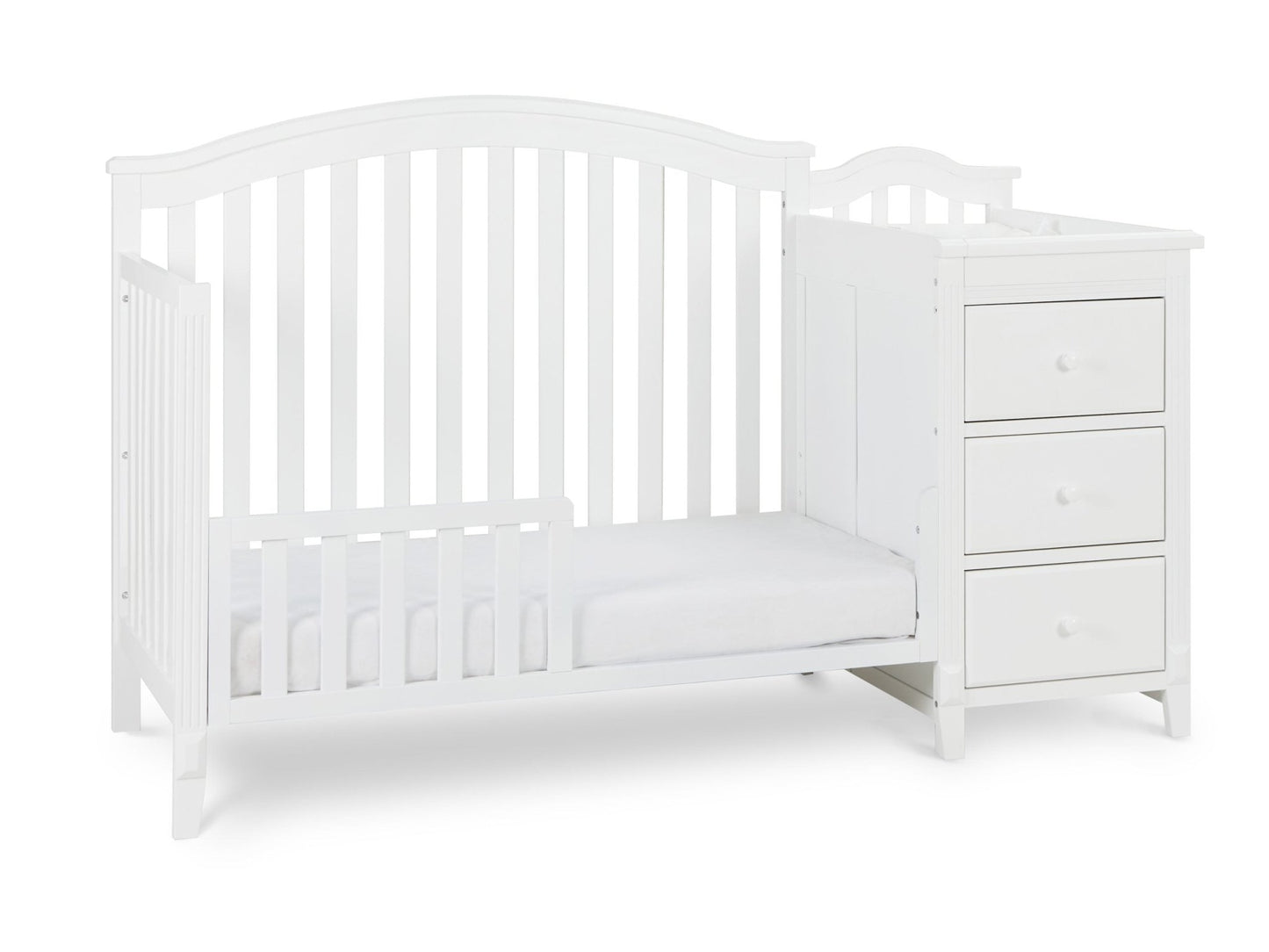 Kali II Nursery 4-in-1 Convertible Crib with Built-In Changer & Storage Drawer