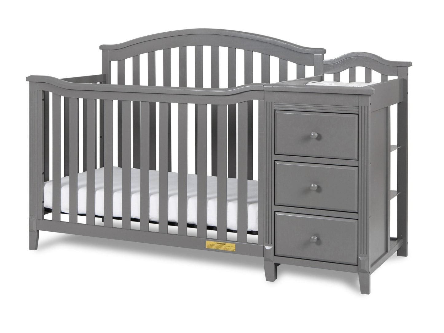 Kali II Nursery 4-in-1 Convertible Crib with Built-In Changer & Storage Drawer