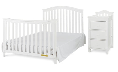 Kali II Nursery 4-in-1 Convertible Crib with Built-In Changer & Storage Drawer