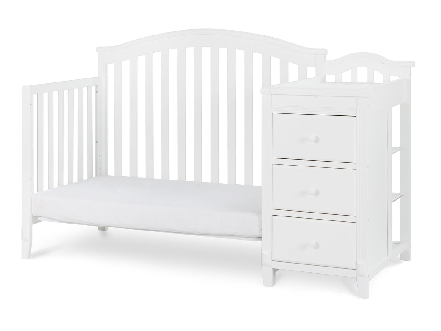 Kali II Nursery 4-in-1 Convertible Crib with Built-In Changer & Storage Drawer