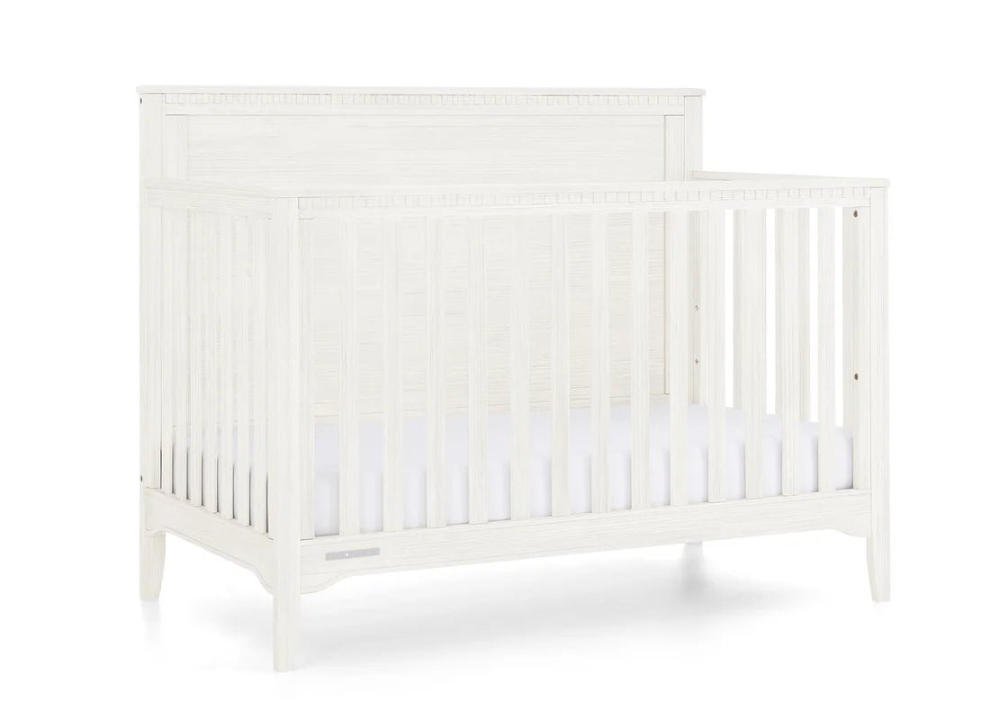 Kendall 6 In 1 Convertible Baby Crib with Classic Molding and Adjustable Mattress Height