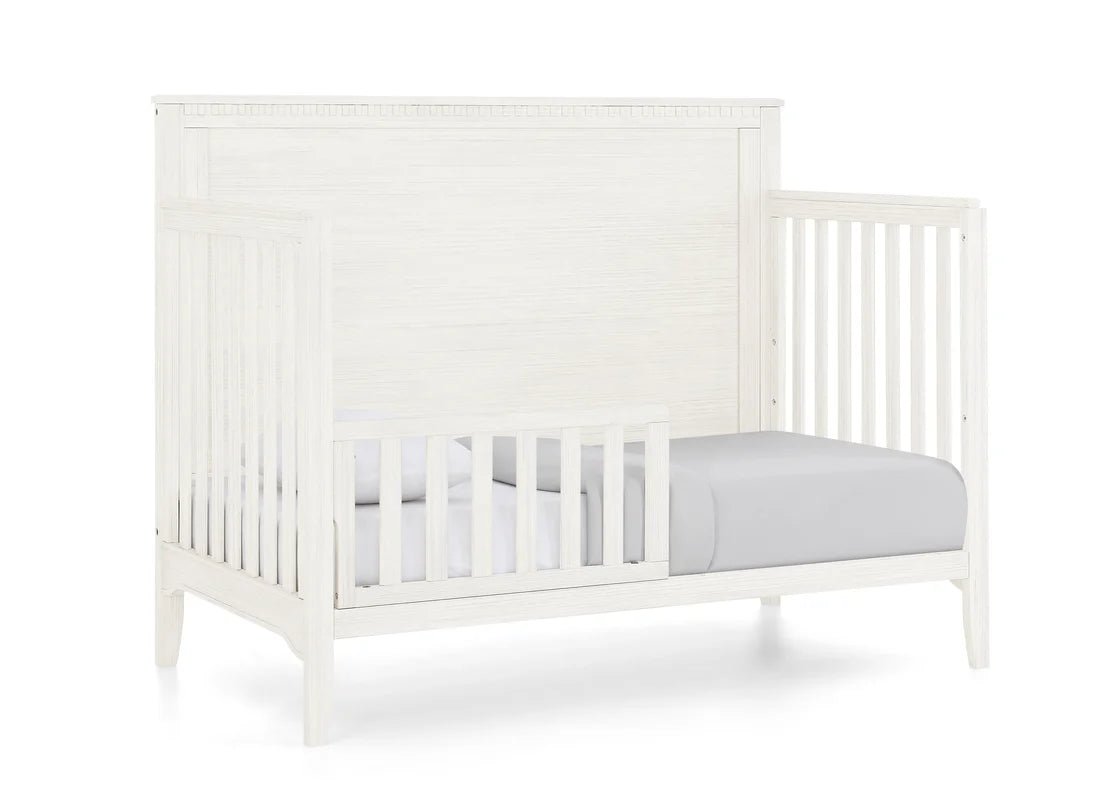 Kendall 6 In 1 Convertible Baby Crib with Classic Molding and Adjustable Mattress Height
