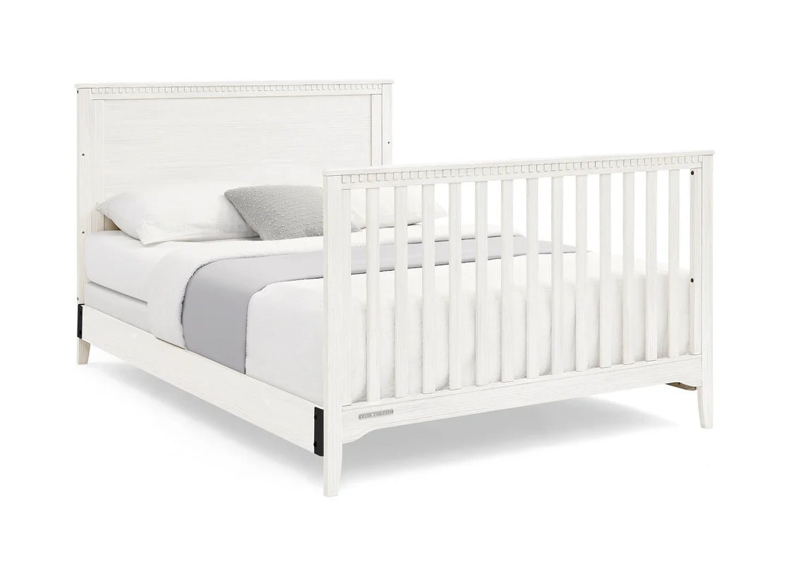 Kendall 6 In 1 Convertible Baby Crib with Classic Molding and Adjustable Mattress Height
