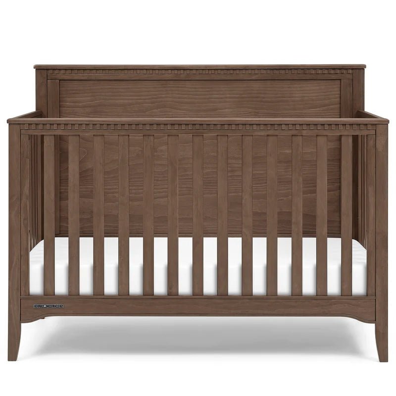 Kendall 6 In 1 Convertible Baby Crib with Classic Molding and Adjustable Mattress Height