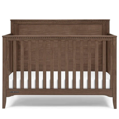 Kendall 6 In 1 Convertible Baby Crib with Classic Molding and Adjustable Mattress Height