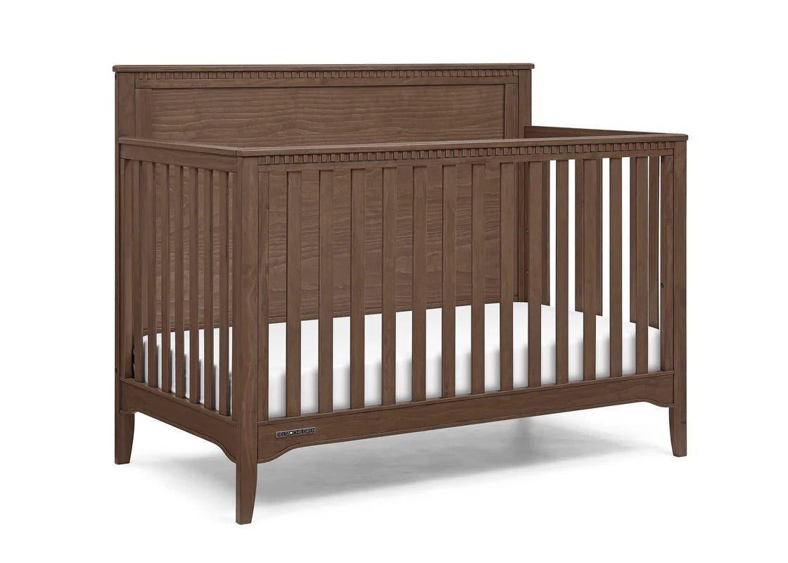 Kendall 6 In 1 Convertible Baby Crib with Classic Molding and Adjustable Mattress Height