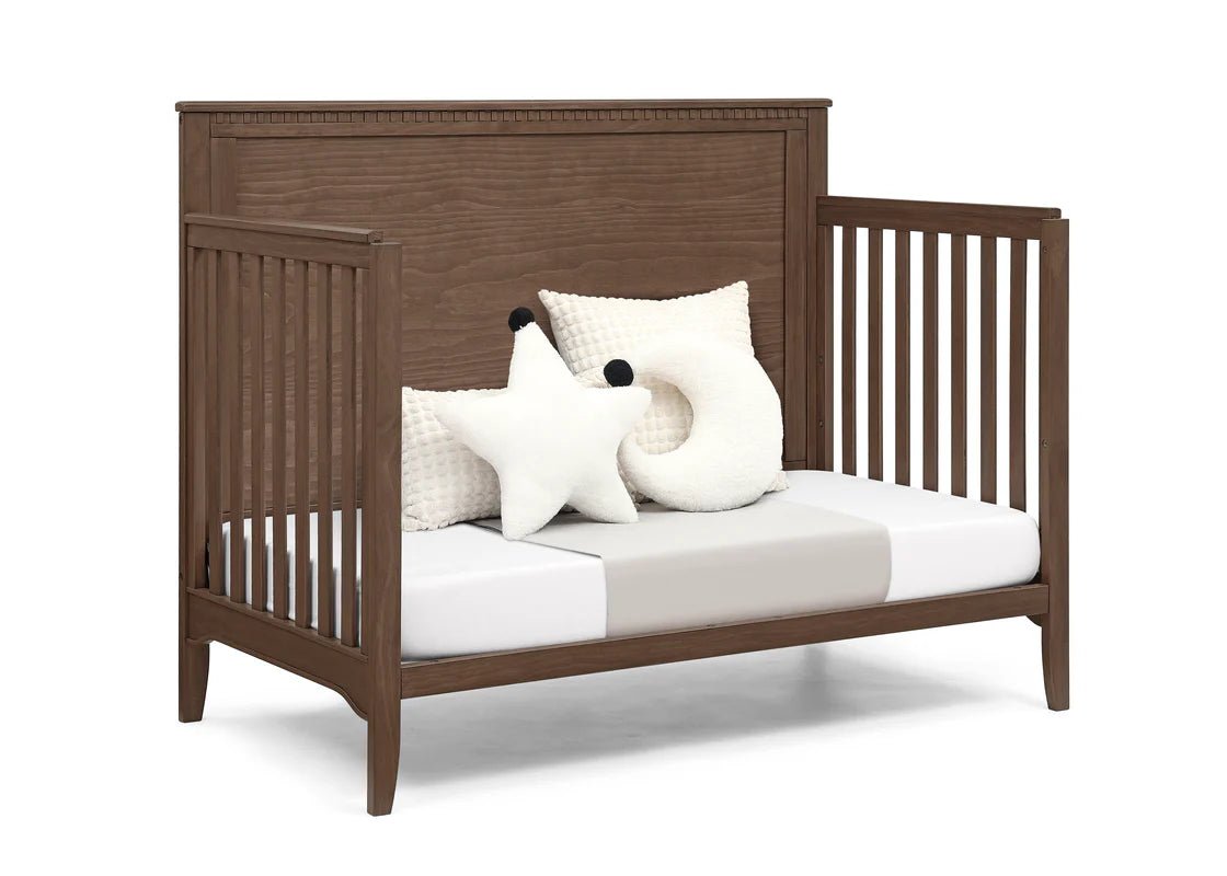 Kendall 6 In 1 Convertible Baby Crib with Classic Molding and Adjustable Mattress Height