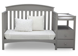 Abby Convertible Crib and Changing Table Combo with Storage Drawers and Adjustable Mattress Height