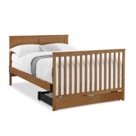 Logan 6 In 1 Convertible Baby Crib with Storage Drawer and Adjustable Mattress Height