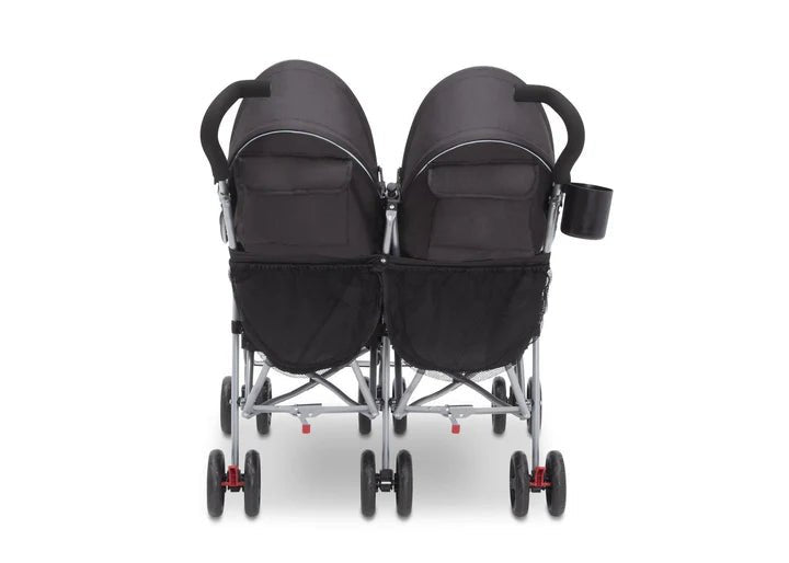 LX Lightweight Side-by-Side Double Baby Stroller with Recline and Canopy